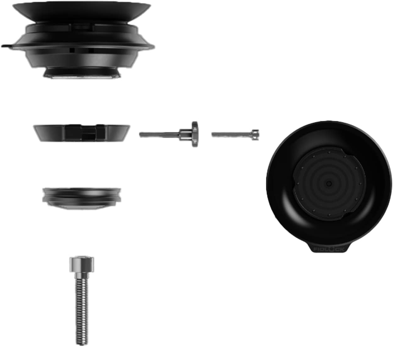 FIDLOCKFIDLOCK Vacuum Ahead Cap Base - Bike Cellphone Holder Stem Cap Base Mount | Bicycle Smartphone Clamp Including Knurled and Allen Screw - Fits All Vacuum Smartphone Cases