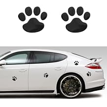 2PCS 3D Dog Paw Footprint Sticker for Car, Waterproof Dog Paw Print Badge Decals, Auto Bumper Window Laptops Decor Emblem Sticker, Universal Exterior Car Accessories Self-Adhesive Stickers for Cars