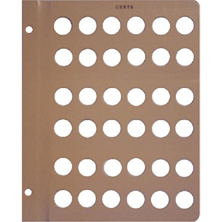 Dansco Blank Coin Storage Album Page for Small Cents