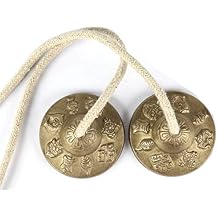 Tibetan Manjeera Tingsha Meditation Bell, Chime Bells, Cymbals, Buddhist Meditation, Yoga Bell Chimes small, auspicious symbol (Manjeera-01)
