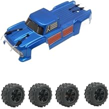 RC Car Parts for MJX 14210 for Hyper for Go H14BM 1/14 for Monster Truck Body Shell Wheel Tire RC Car Upgrade Parts Accessories Toys Hobbies Modification(Body with Wheel 1)