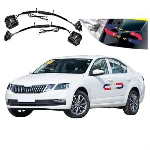 4pcs Car Smart Electric Suction Door Refitted Automatic Locks Soft Close Anti Pinch Compatible For Skoda Octavia 2017-2022 Car Accessories