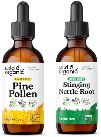 Pine Pollen Tincture 2 fl oz & Stinging Nettle Root Tincture 2 fl oz