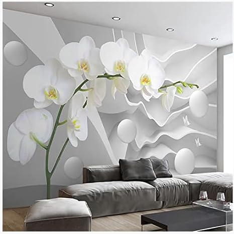 Fresh Flowers 3D Wallpapers, Modern and Simple Large 3D Background Wall Art Mural, Premium Fashion Interior Design Decor Wall Sticker for Living Room Home Mural,144"Wx100"H