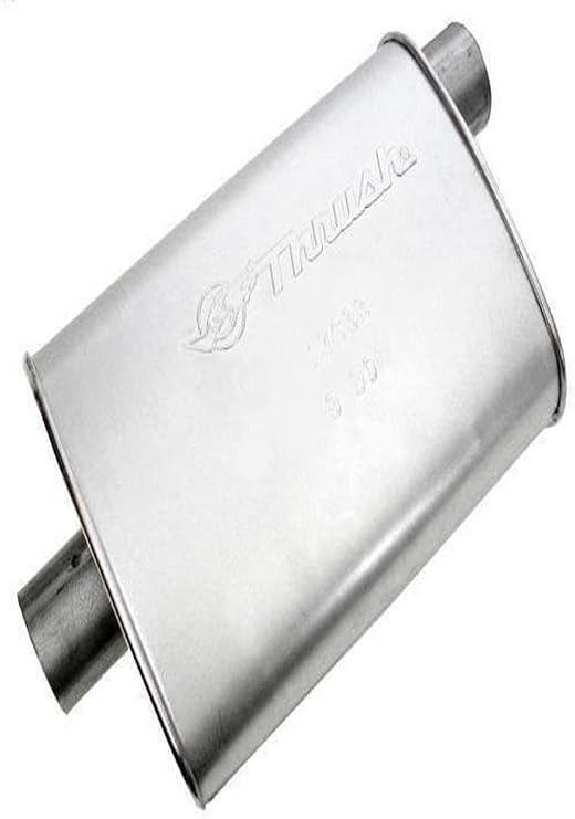 Thrush Muffler Mellow Performance Tone Inlet 2.5 Pipe Connection Offset Outlet 2.5 Center