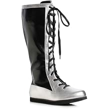 Ellie Shoes Men's Macho Boot, Black/Silver, Large
