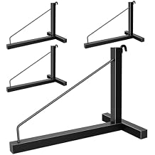 4 Pack Shipping Container Shelving Bracket with Hooks, Heavy Duty Shipping Container Brackets, Black Powder Coated Container Shelf Bracket for Trailer Containers Easy to Hang & Remove