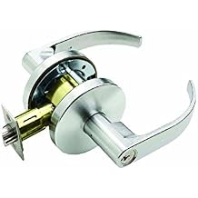 Falcon W581PD Q 626 C Keyway W Series Grade 2 Medium Duty Cylindrical Chasis Non-Handed Lock, Storeroom Function, Schlage C Keyway, 6 Pin Conventional Cylinder, Keyed Different, Quantum Lever, Satin Chrome Finish
