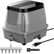 AquaMiracle Linear Air Pump ZP-40/ZP-60/ZP-100 for Pond Aeration, 635/950/1600GPH Septic Air Pump Pond Aerators for Outdoor Ponds, Waste Treatment, Aquarium, Fish Farm, Seafood Restaurant