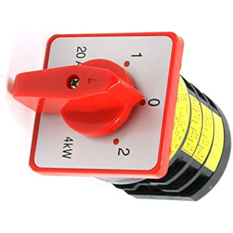 Aexit ONOffON 3 Relays Position 3PDT Rotary Cam Combination Switch 4KW Selector Switch 20A 380VAC