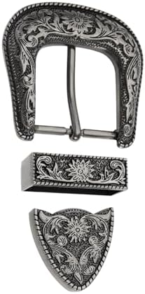 1 Set Belt Buckle Western Belt Buckles Set 3 Modules Belt Decoration Handmade Buckle for Men Women And Teens