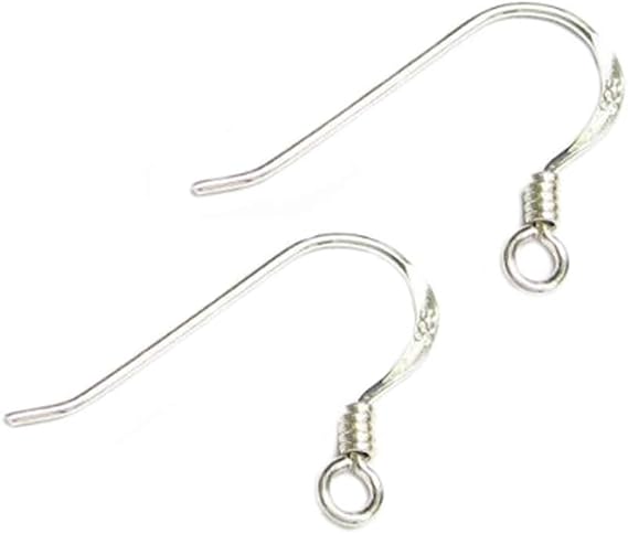 Cutesmile Fashion Jewelry 30 pcs .925 Sterling Silver French Hook Ear Wires Coil Ear Wires/Findings/Bright