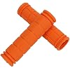 Bike Handlebar Grips, Ergonomic Rubber Non-Slip Grip with Unilateral Locking for Mountain Bikes Road Bikes Folding Bicycles City Cycling and Commuting (Orange)