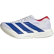 adidas Men's Adizero Adios PRO 4 M FTWR whiteTeam Royal Blue/Pure Ruby 10.5 US