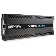 Banda Audioparts Viking 15000 Car Audio Amplifier Mono Block 1 Channel 15000W RMS 1 Ohm Stable High Power Aluminum Chassis Subwoofer Woofer Car Audio Amp