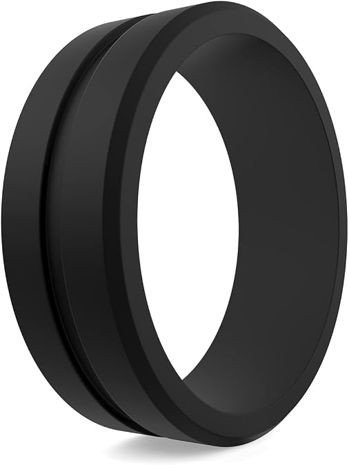 Silicone Wedding Ring for Men - Rubber Wedding Bands Set for Him