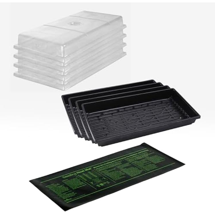 SunBlaster Super Germination Station Includes Reusable Seed Starting Trays, Heat mat, 2 Vented Domes, Indoor Seed Starter kit