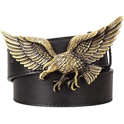 Western Belt,Mens Belt Fashion Personality Eagle Belt Buckle Youth Large Buckle Alloy Trousers Belt