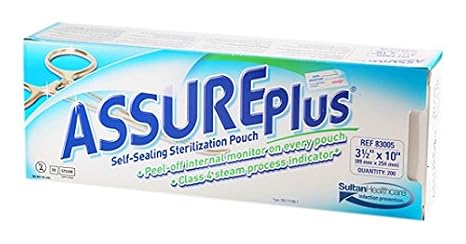 Sultan 83025 ASSUREPlus Self Seal Sterilization Pouch, 12" Width, 18" Length (Pack of 200)