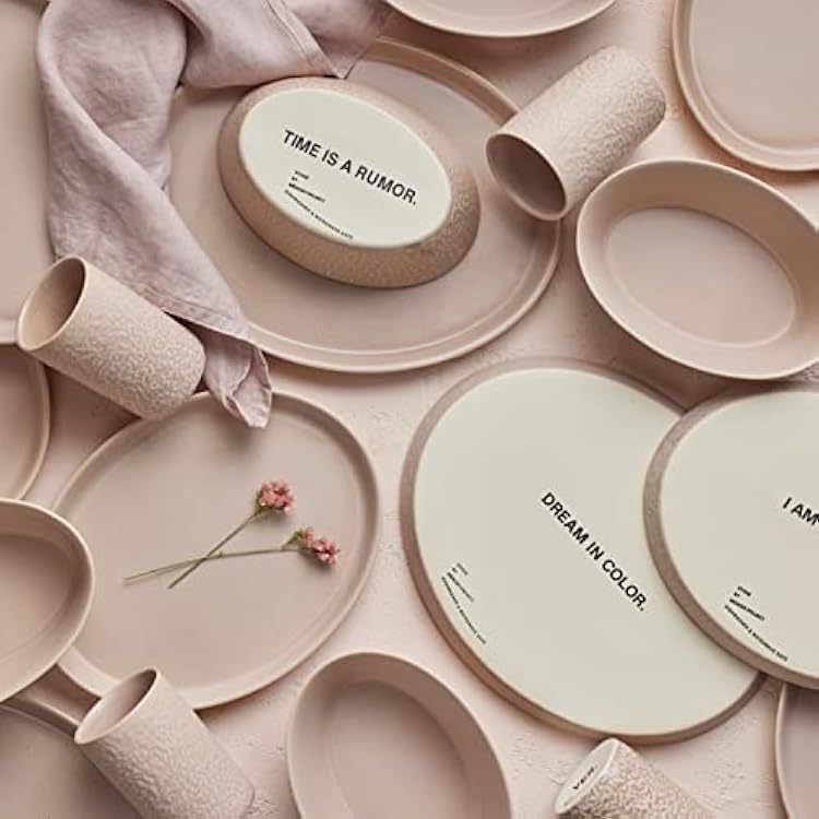 Stone by Mercer Project KATACHI Stoneware 16-Piece Dinnerware Set, Nude