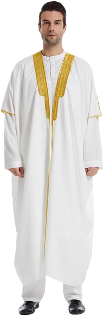 HEYDHSDC Morocco Abaya Open Cardigan Muslim Men Jubba Thobe Arabia Islam Kimono Long Robe Dubai Abayas