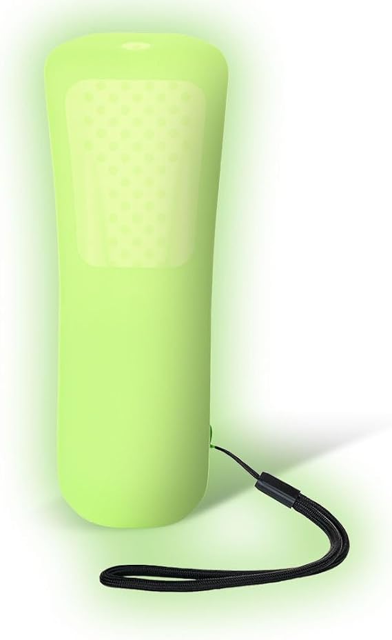 Flipper Silicone Remote Cover, Glow in the Dark Green, Anti-Slip Easy Grip | Glow In Dark, Non-Slip Silicone Secures Battery Door & Keypad, Lanyard Included, Fits Flipper Big Button Remote, For Seniors