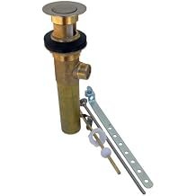 LASCO 03-4627 Brass Lavatory Pop Up Drain Assembly with 1 1/4-Inch Tailpiece, Satin Nickel Finish