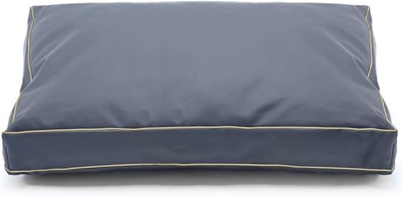 Dog Bed Cover,Waterproof Tough Plastic DIY Pet Bed Cover,Non Stick Hair Easy to Clean Rectangular Fillable Dog Bed Covers with Zipper(Dark Grey,44" L x 32" W x 4" Th,Cover Only)