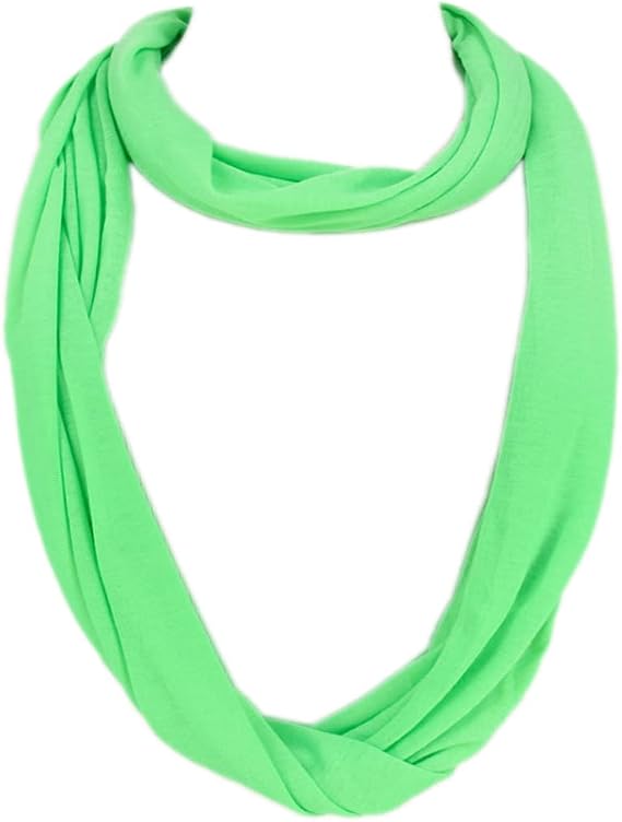 TrendsBlue Elegant Solid Color & Striped Infinity Loop Jersey Scarf -Diff Colors