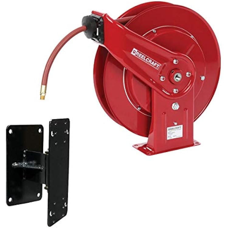 Reelcraft 7650-OLP-KIT - 38 x 50 ft. 300 psi, Air Hose Reel & Swing Bracket