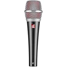 SE ELECTRONICS V7 Dynamic Microphone for Singing, Speech & Studio Recording - XLR Handheld Professional Microphone with Supercardioid Aluminum Voice Coil for Huge Gain Before Feedback - Grey