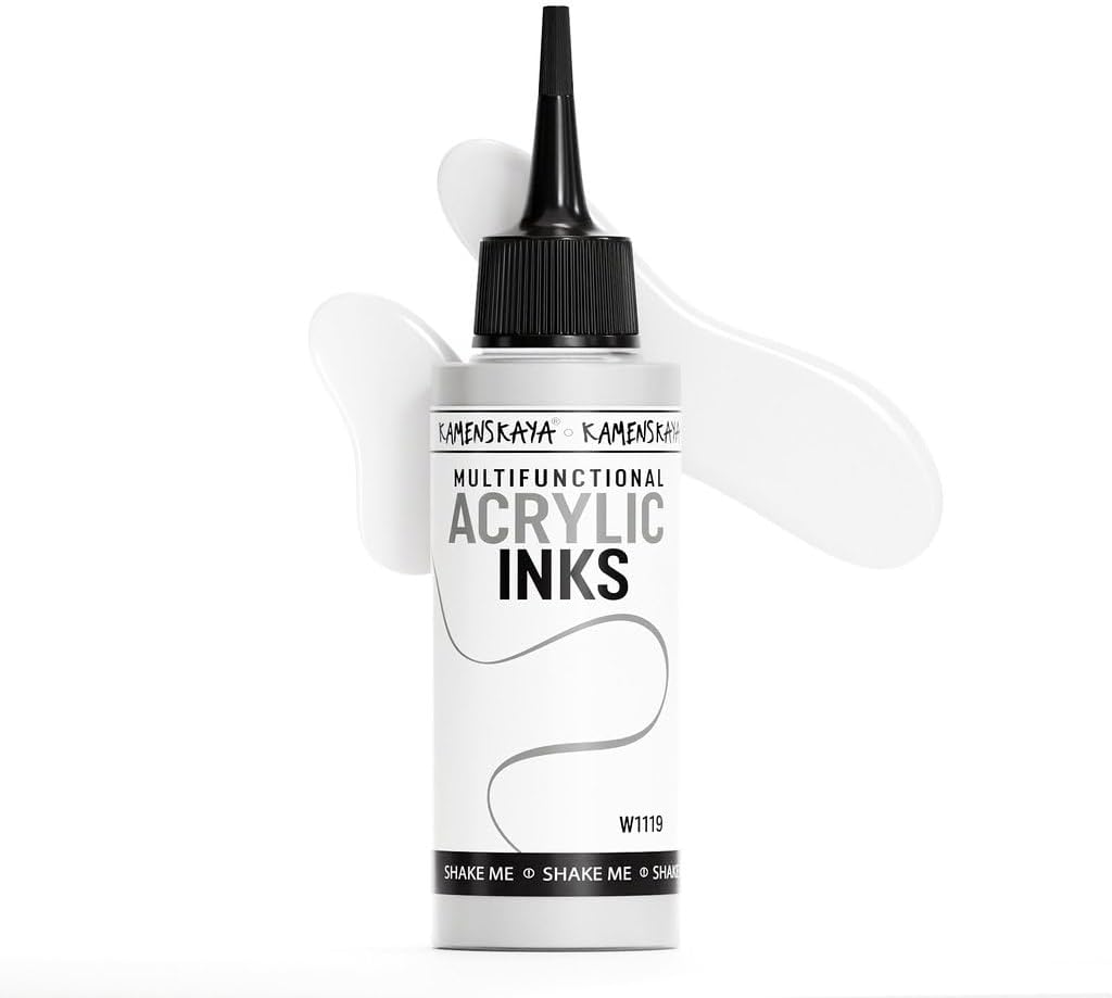 Acrylic Inks for Artists - White Acrylic Ink, 3.38 Fl Oz 100 ml