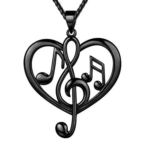 Musical Note Necklace for Women Punk Ggutar Pick Necklace for Mens Music Jewelry for Music Lovers Musician