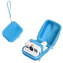 Protective Storage Case Compatible with Polaroid Go Instant Film Cameras - Polaroid Go 9035/9071/ 9070 Travel Case with Wrist Band - Blue