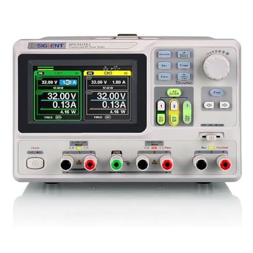 Siglent Technologies Benchtop Programmable DC Power Supply 3 Independently Controlled Channels