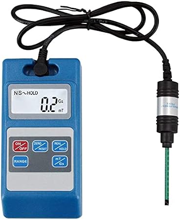 Backlight Intelligent Gauss Meter Tesla Magnetometer Wide Range Tesla Meter Peak Holding/Switch Between DC 0~200mT ~ 2000 mT 0.01mT
