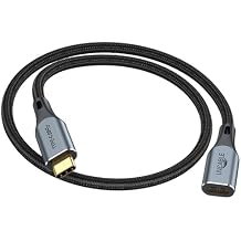 USB C Extension Cable 3.3FT, Full-Featured USBC Extender Cable 100W Fast Charging / 10Gbps Fast Data/4K@60Hz Monitor Video, Type C Male to Female USB 3.2 Gen 2 for Laptop,Phone,Tablet,Swicher,Monitor