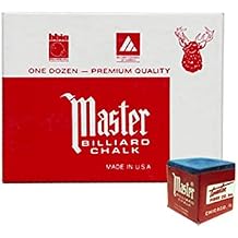 Masters Blue Cue Chalk - 4 dozen