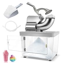 Commercial Ice Crusher 480lbs/hr, 350W Electric Ice Shaver Snow Cone Machine with Dual Blades, 40L Large Storage Bin, Stainless Steel Shaved Ice Machine for Home, Restaurants, Bars, Shops, Party