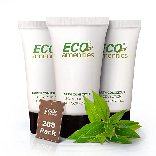 Eco Amenities Travel Size Lotion Bulk - 288 Pack, 22ml 0.75 fl oz Tubes - Delight Guests with Refreshing Mini Hand Lotion Travel Size Toiletries - Individually Packed for AirBnBs, Hotels, Gyms, Spas