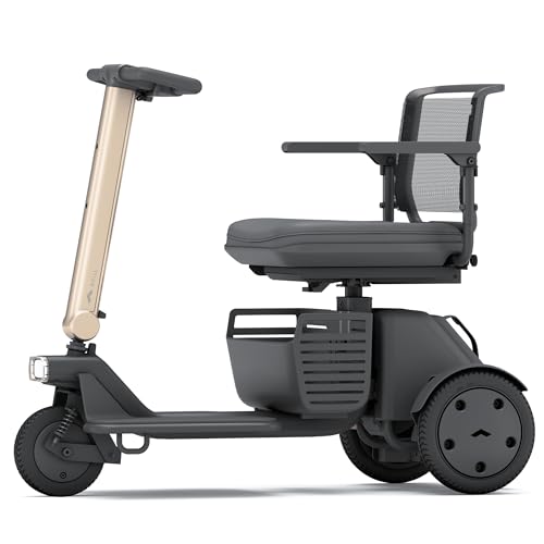 WHILL Model R 3-Wheel Mobility Scooter, Stabilizer Technology, IPX5 Water Resistant, 12-Mile Range, Airline-Friendly, Smartphone App Connectivity Bronze