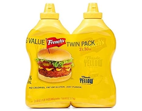 2 Pack French's Classic Yellow Mustard, Big Value Twin Pack - 2 Count (30 oz.)