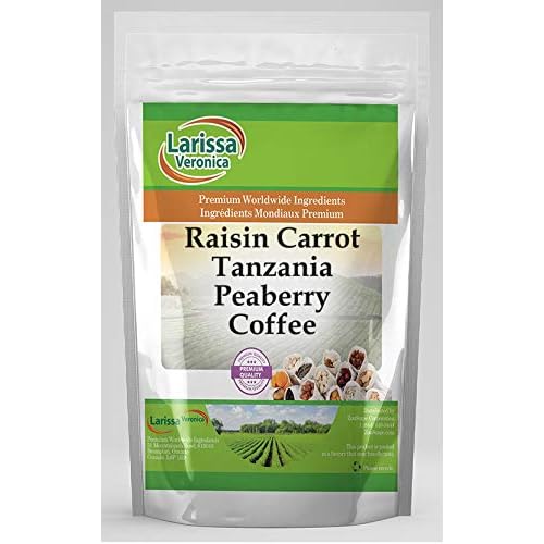 Raisin Carrot Tanzania Peaberry Coffee Gourmet, Naturally Flavored, Whole Coffee Beans 4 oz, ZIN: 568784 - 2 Pack