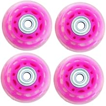 4-Pack 60mm Luggage Wheels Replacement Heavy Duty Smooth Rolling for Suitcases Trolleys (Pink)
