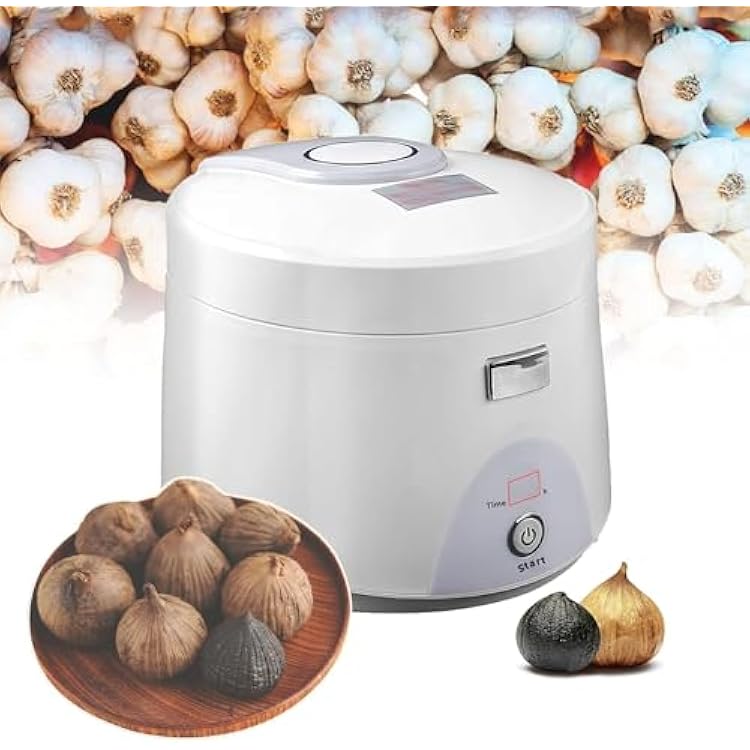 ERICAT Black Garlic Fermenter, Automatic Garlics Maker with LED Touch Screen, 5L Large Capacity and Adjustable Temperature Range, 5h Power Off Memory and Rapid Fermentation, for Black Garlic, Yogurt