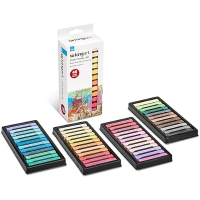 KINGART StudioColored Pastels Colored Square Chalk 48 Piece
