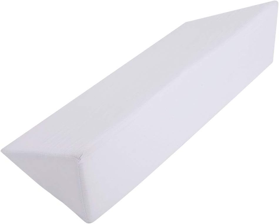 Leg Pillow, Accidental Foam Cushion Leg Back Lumbar Relief Rest Support Pillow Cover Pad Wedge Pillow Leg Elevated Pillow 19.69*11.02*5.91 Inch Human Body Support White