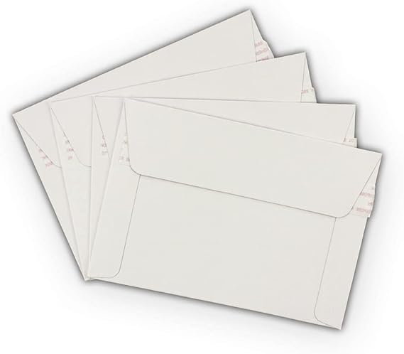 50 EcoSwift 6.5 x 4.5 Rigid Photo Mailers Stay Flats White Cardboard Self Seal Envelopes