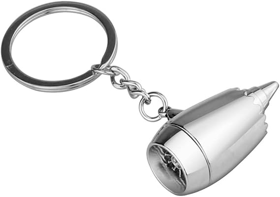 Mini Aircraft Engine Keychain Personality Charm for Key Ring Designer Souvenir