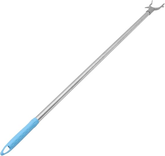 Reach Garment Pole Clothes Rod Stainless Steel Hook Pole for Wardrobe Ceiling and Frame 37.40In Long Reach Clothes for Hanging and Removing Garments 1 Pc Clothesline